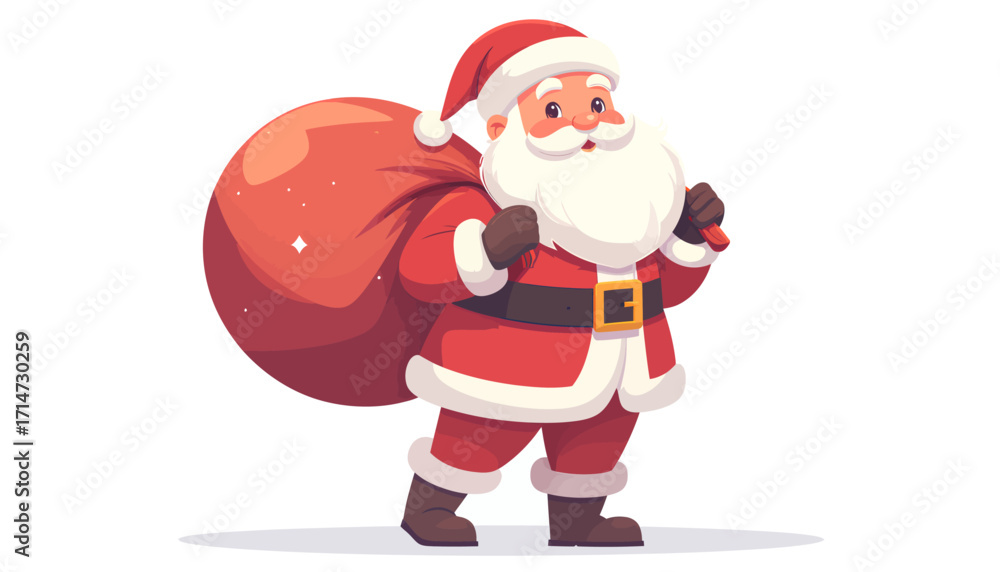 Obraz premium santa claus with a gift