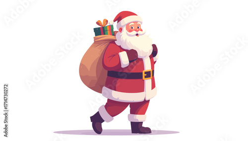 santa claus isolated on white