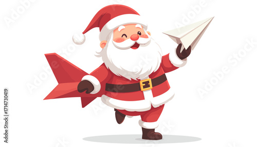 santa claus holding a blank sign
