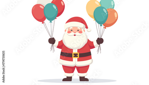 santa claus with balloons