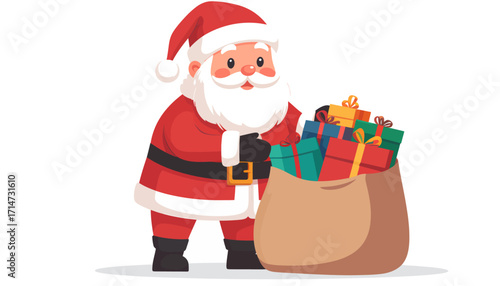 santa claus with gifts