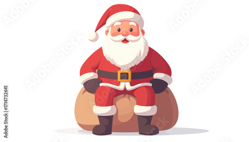 santa claus with a bag of gifts