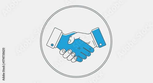 Two hands clasped in a firm handshake, symbolizing agreement and partnership.