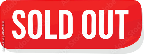 Red Sold Out Button with White Text.