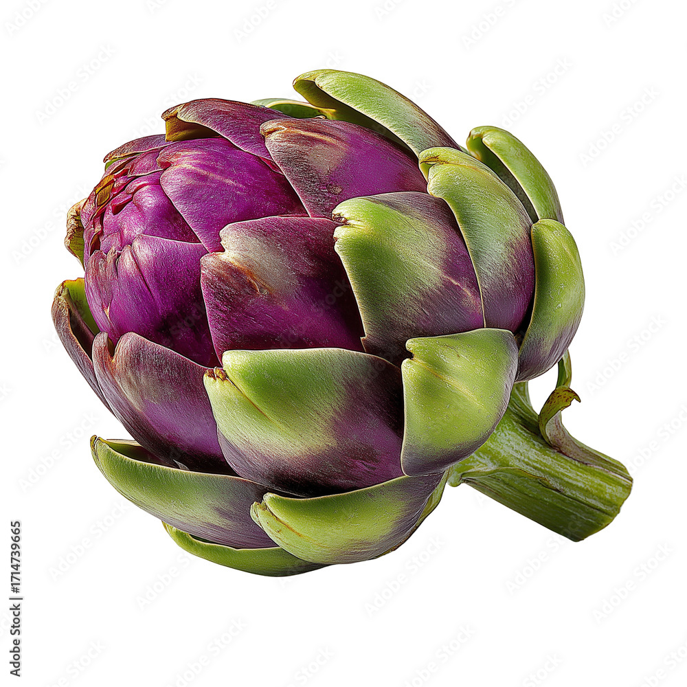 Fototapeta premium Fresh Whole Artichoke with Stem