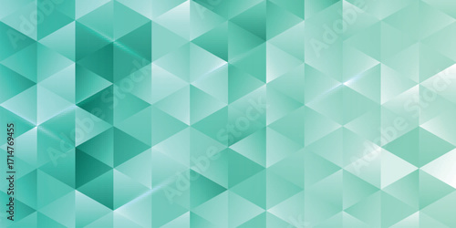 Abstract banner template with polygonal geometric design Vector