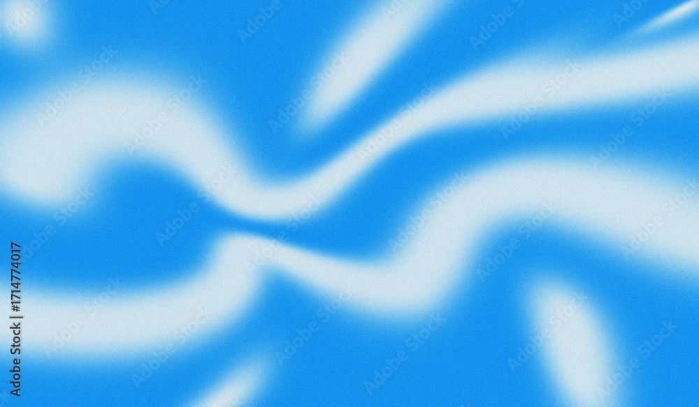 Obraz premium Abstract blue and white wavy background with a grainy texture and soft gradients