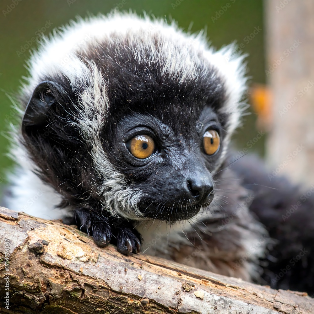 Fototapeta premium Close-up of a baby lemur