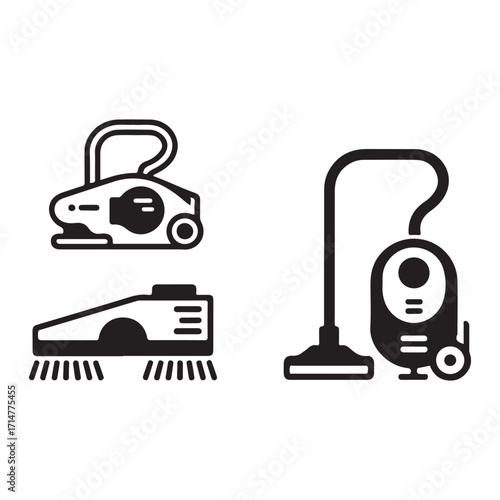 Household vacuum cleaner silhouette