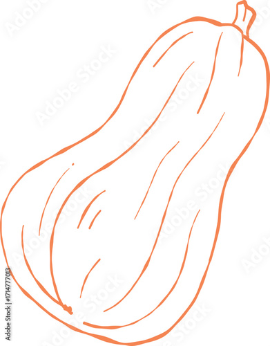 Orange pumpkin outline, Halloween clip art, autumn icon decor