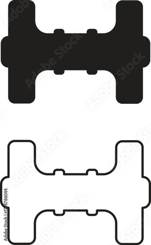 bike rear hub vector illustration