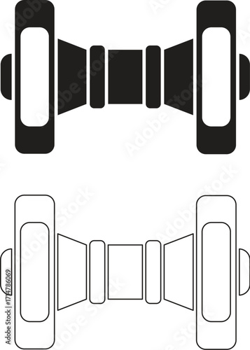 bike rear hub vector illustration