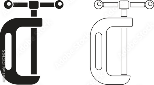 bike repair clamp vector illustration
