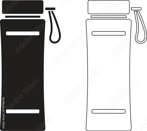 gym water bottle vector illustration