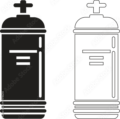 gas cylinder valve vector illustration