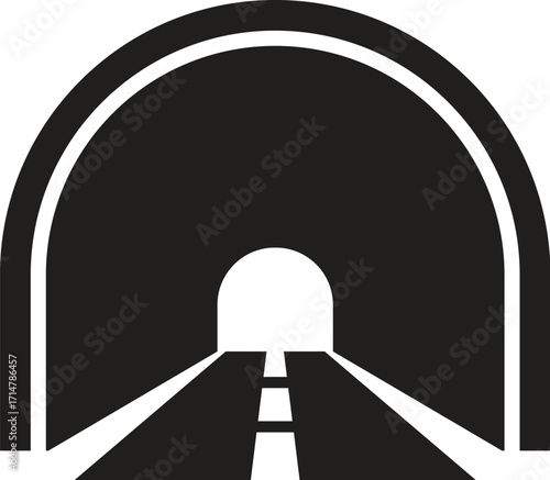road tunnel vector illustration