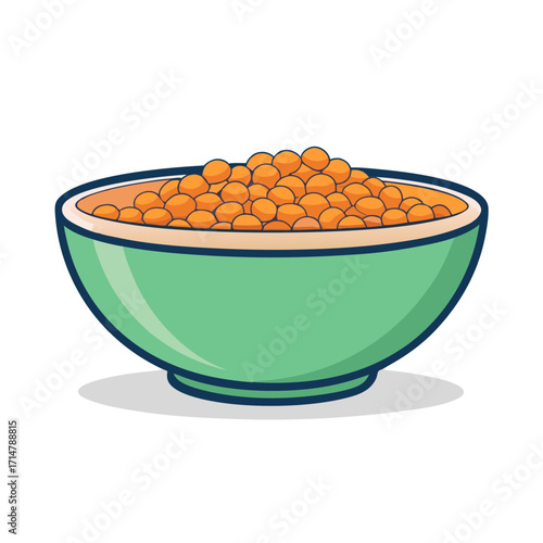 A bowl of bright orange lentils ready for cooking or eating