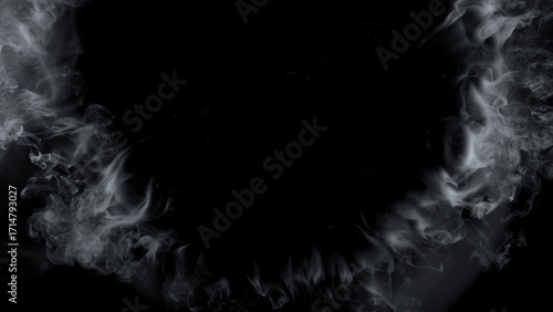 Atmospheric smoke, abstract neon color background, close-up.