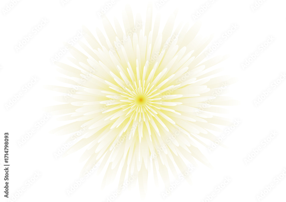 Fototapeta premium abstract yellow flower isolated illustration