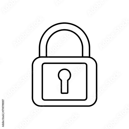 Outline drawing of a padlock