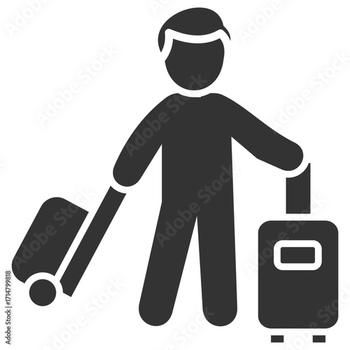 Tourism Glyph Icon
