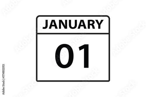 JANUARY 5 date on calendar design. Calendar Icon , banner, label, button, calendar vector date monthly graphic design sign,


