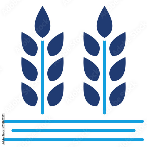 Agriculture Flat Blue Icon
