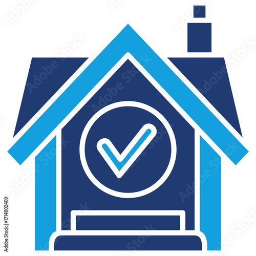 Housing Flat Blue Icon