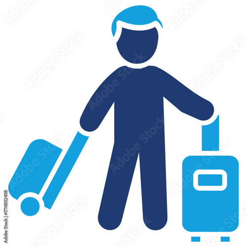Tourism Flat Blue Icon