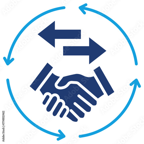 Trade Flat Blue Icon