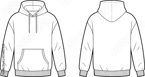 hoodie, sweatshirt, hooded, pullover, drawstring, pocket, kangaroo, ribbed, cuff, hem, casual, warm, cozy, unisex, fashion, clothing, apparel, vector, design, illustration