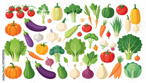 Assortment of fresh and vibrant vegetables, perfect for healthy eating and cooking.