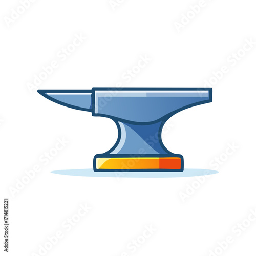 A stylized illustration of a metal anvil. A classic tool