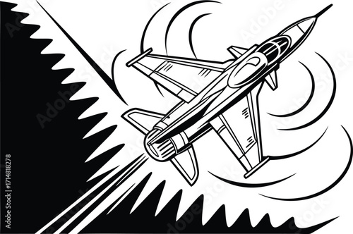  jet fighter aircraft with sonic boom