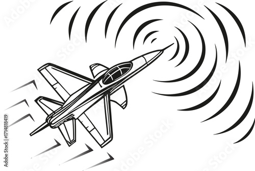  jet fighter aircraft with sonic boom