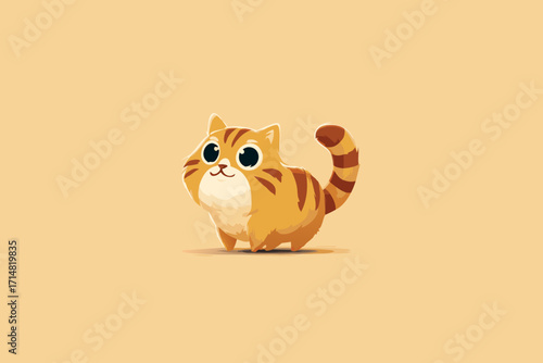 cat, animal, cartoon, vector, illustration, kitten, cute, 