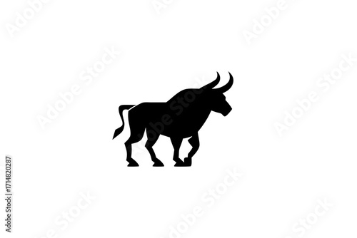 bull silhouette vector illustration