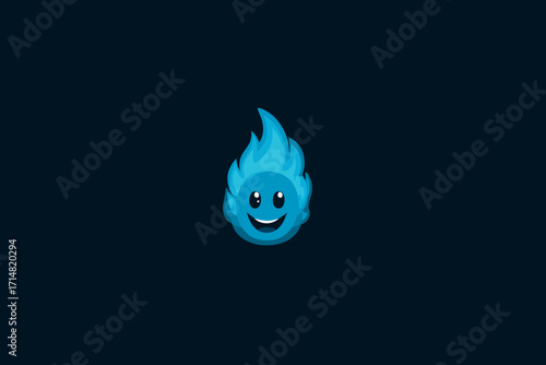 vector illustration of a blue fish