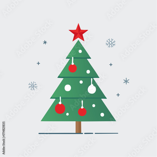 christmas tree vector illustration