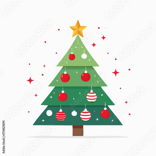 christmas tree vector illustration