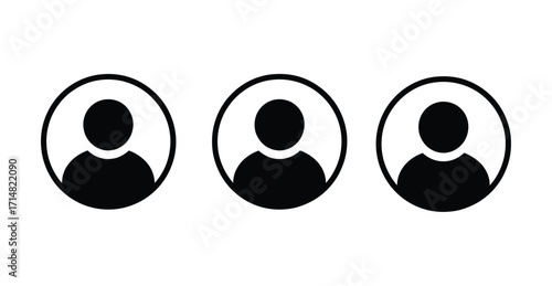 Avatar account icon vector illustration, representing default social media profile photo, perfect for UI/UX design, websites, apps, mobile interfaces, digital products, and creative user interface pro