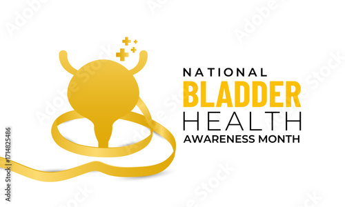 National Bladder Health Awareness Month, observed every November, raises awareness about bladder conditions, promotes early diagnosis, encourages healthy habits. Banner poster, social media background