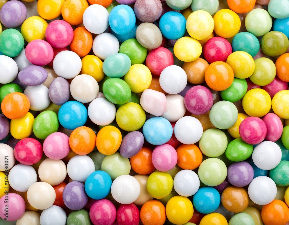 Obraz premium Colorful Candy Pile Close-Up