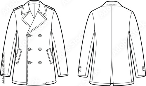 women, blazer, tailored, belted, fashion, apparel, clothing, garment, template, vector, sketch, design, jacket, illustration, style, buckle, outerwear, formal, chic, elegant