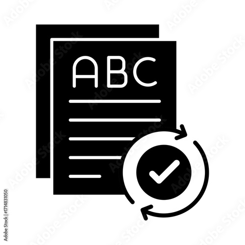 Auto correction, Grammar checking, Spelling correction, Text editing, Error detection, and AI writing tools. Flat Vector illustration.