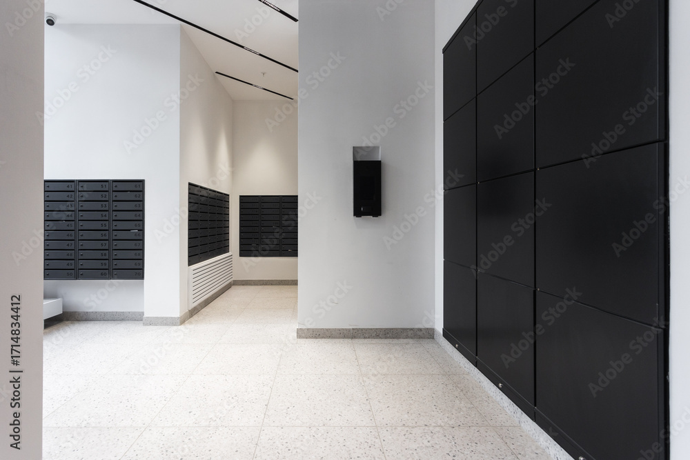 Obraz premium mailboxes in the lobby of an apartment building