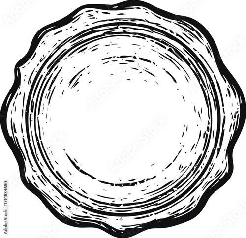 Tree ring sketch hand drawn wood slice cross section illustration — stock vector