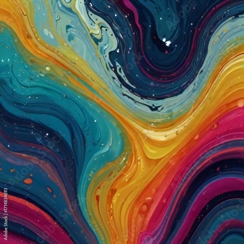 abstract background with colorful waves