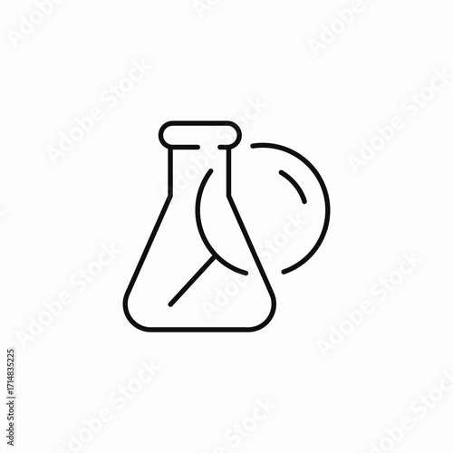 flask leaf science icon sign vector