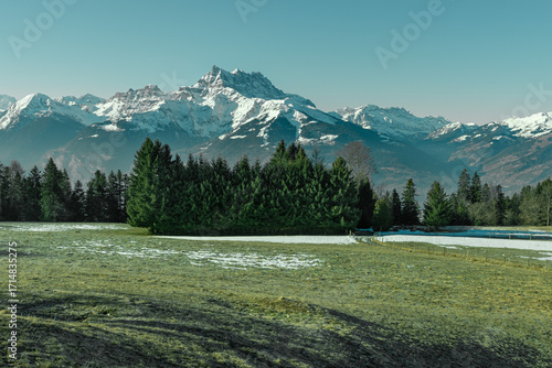 The beauty of the mountains in Switzerland is unparalleled.